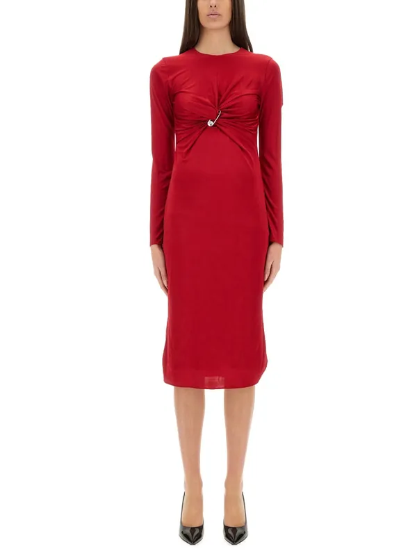 "Safety Pin" Midi Dress - Versace
