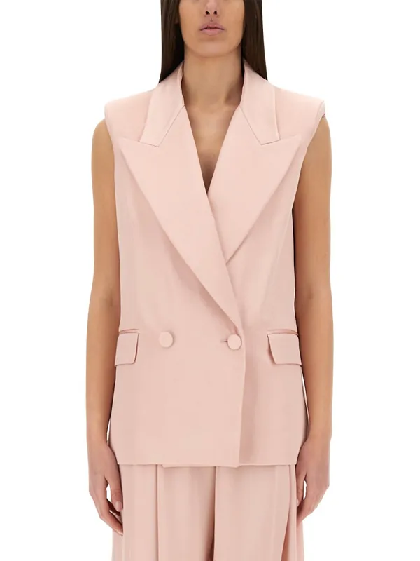 Double-Breasted Sleeveless Jacket