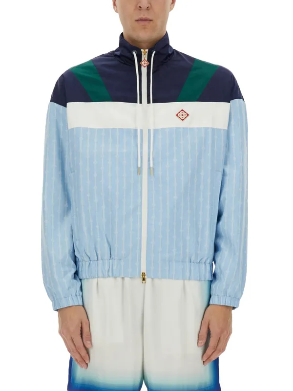 "Pinstripe Laurel" Track Jacket - Casablanca