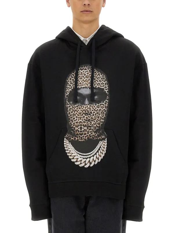 Leopard Mask Print Sweatshirt - Ih Nom Uh Nit