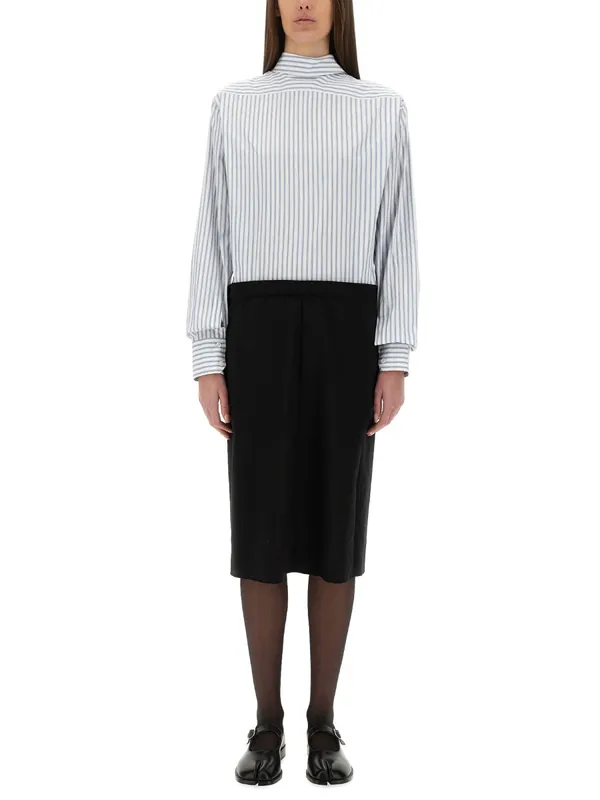Inverted Striped Dress-Shirt