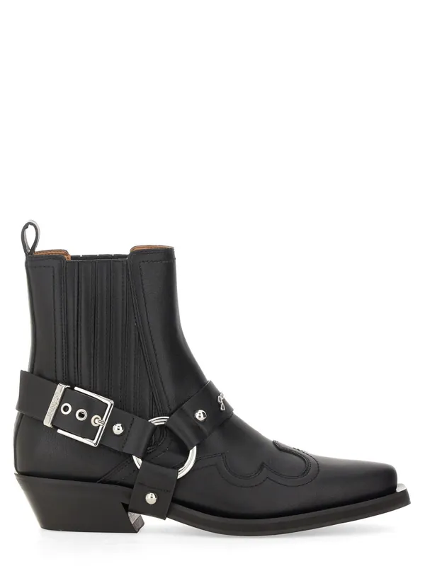 Chelsea Western Fitted Boot - Ganni