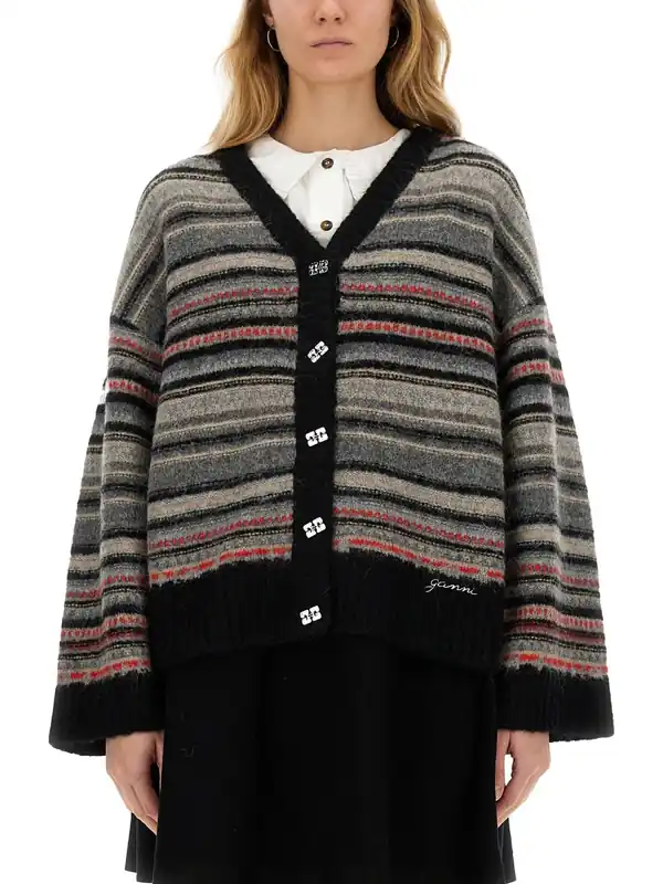 Boxy Fit Cardigan - Ganni