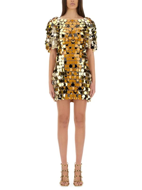 "Sparkle Discs" Mini Dress - Rabanne