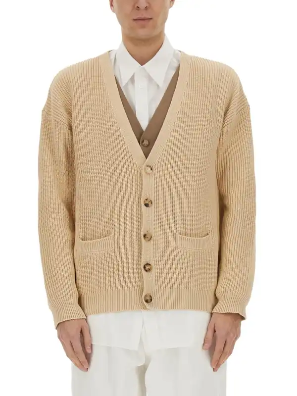 Organic Cotton Blend Cardigan - Moschino