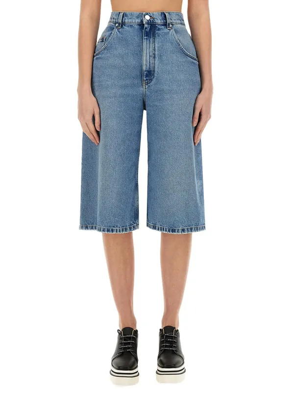 Denim Bermuda Shorts - Stella McCartney