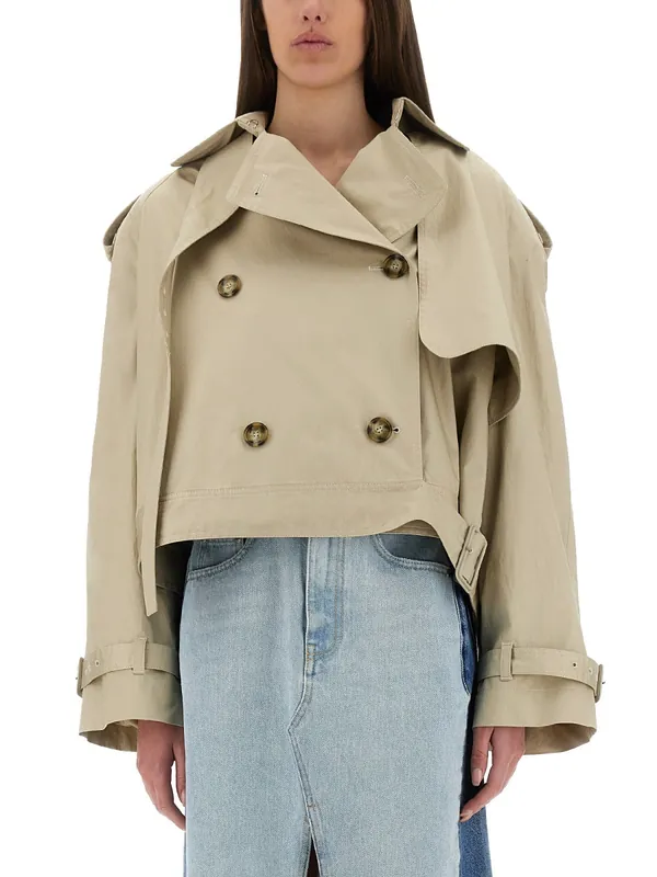 Short Trench Coat With Belt - Stella McCartney