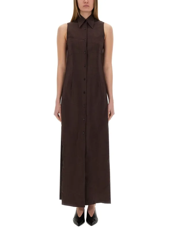 Silk Canvas Chemisier Dress - Alysi