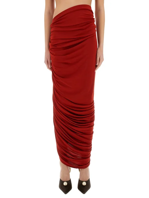 Asymmetrical Draped Midi Skirt - Magda Butrym
