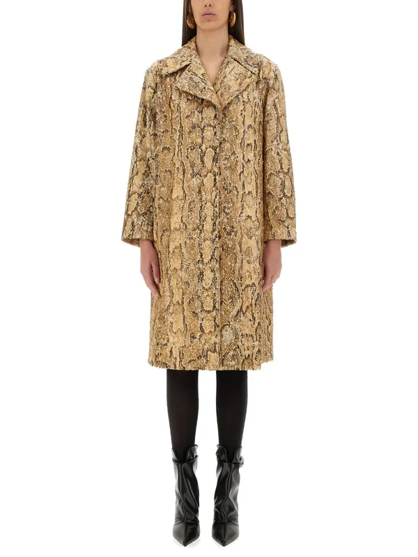 Long Coat With Sequins - Dries Van Noten