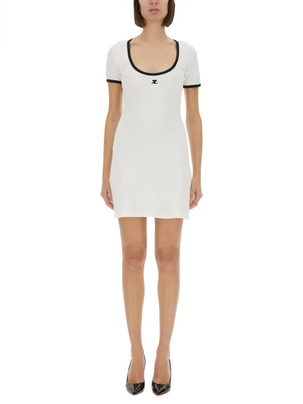"Holistic Contrast" Mini Dress - Courrèges
