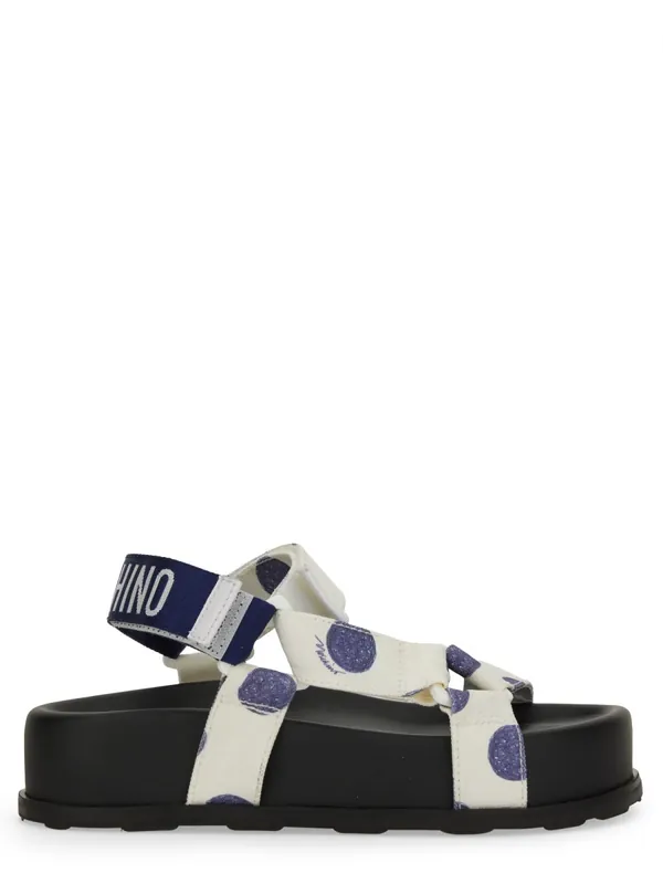 Sandal With Logo - Moschino