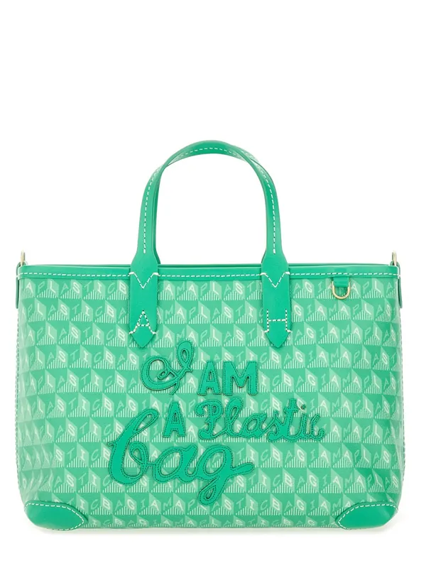 Xs Tote Bag With "I Am A Plastic Bag" Pattern - Anya Hindmarch