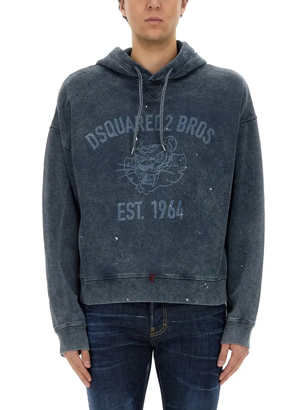 Sweatshirt With Logo Print - Dsquared2