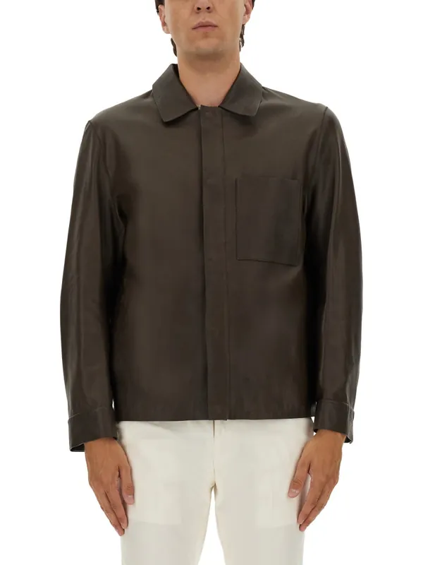 Leather Jacket - Boss Camel