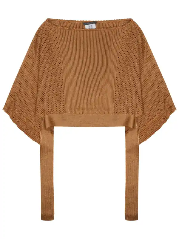 Knitted Poncho - Alberta Ferretti