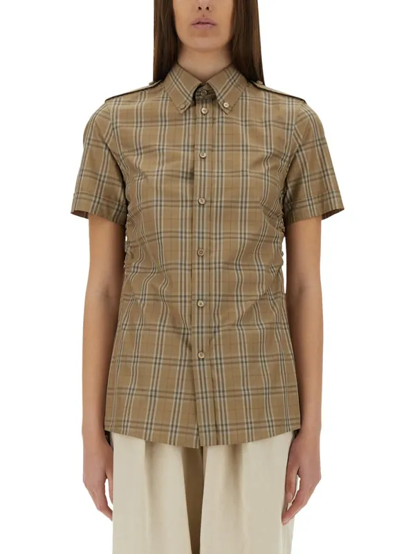 Cotton "Check" Shirt - Burberry