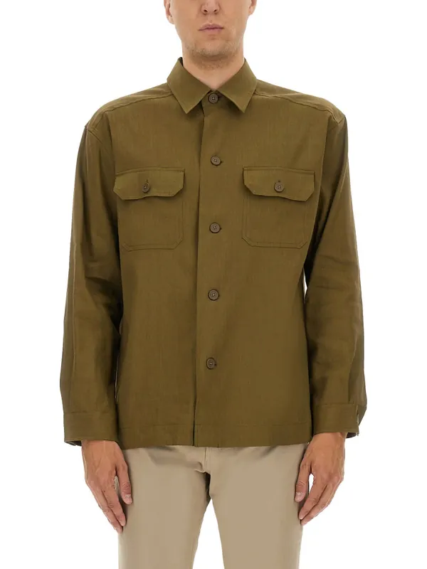Stretch Linen And Viscose Shirt - Boss