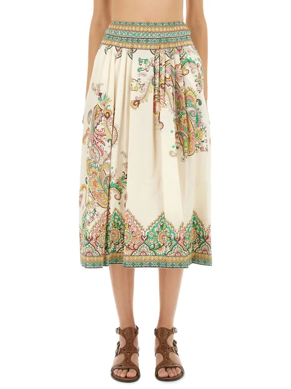Paisley Print Midi Skirt - Etro