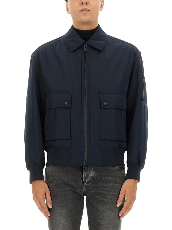 Bomber Jacket With Removable Lining - Boss