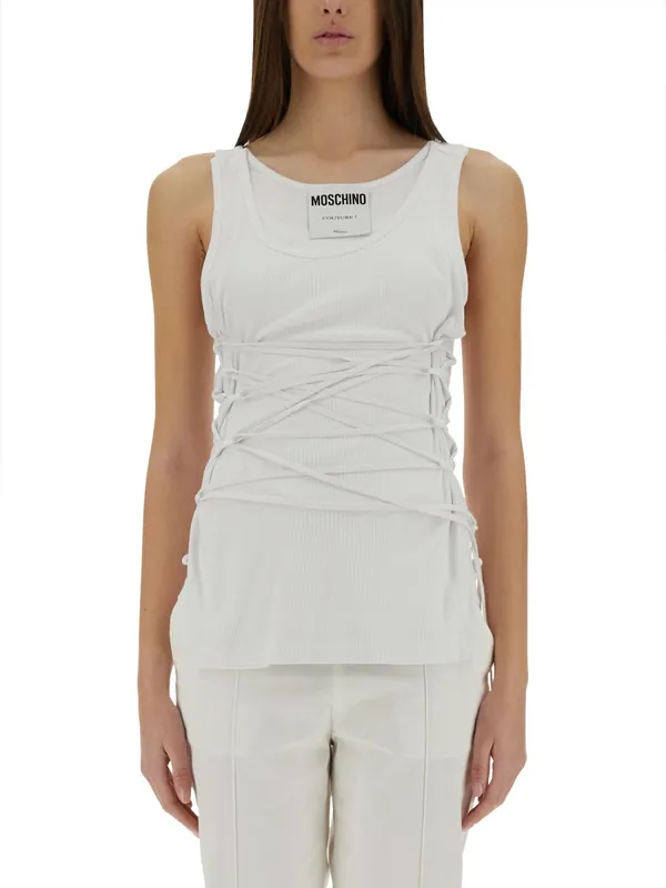 Tank Top With Laces - Moschino