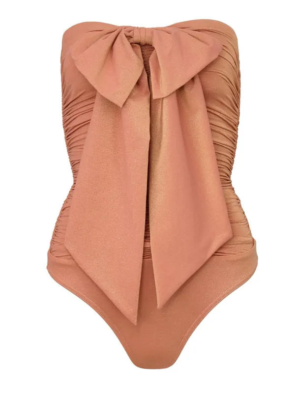 One Piece Swimsuit With Bow "Coco" - Zimmermann