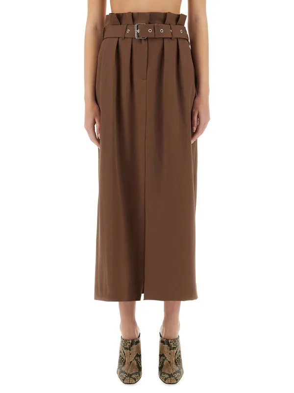 Wool Skirt With Belt - Dries Van Noten