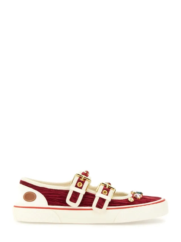 Velvet "Dollyboard" Ballerina Sneaker - Valentino Garavani