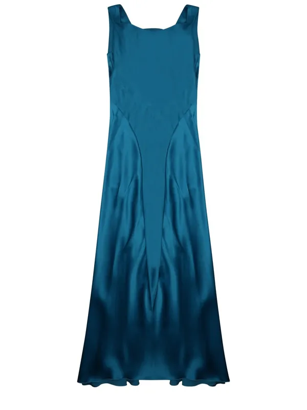 Silk Blend Long Dress - Alberta Ferretti