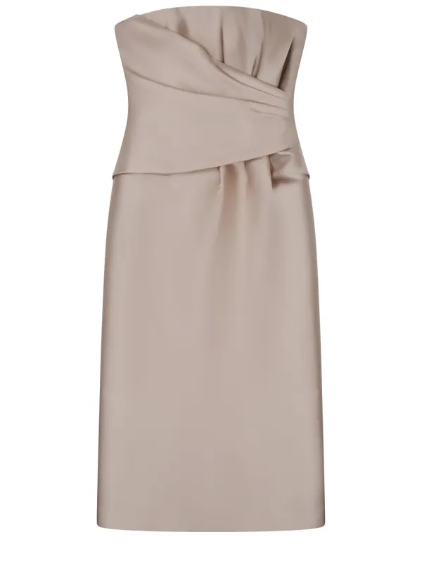 Midi Dress With Drape - Alberta Ferretti