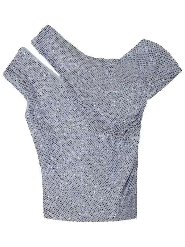 Asymmetrical Top With Rhinestones - Self-Portrait