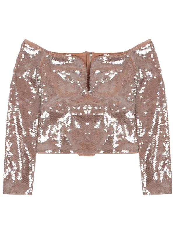 Sequined Sleeveless Top - Self-Portrait