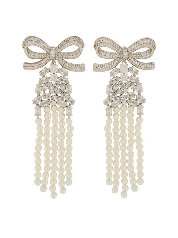 Drop Earrings With Bow - Self-Portrait