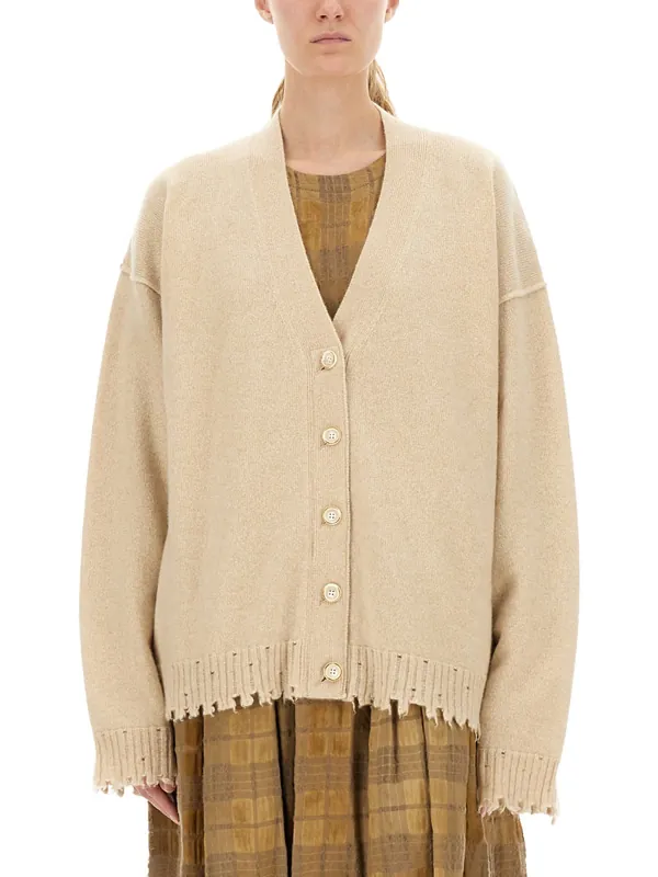 Cashmere Cardigan With Buttons - Uma Wang