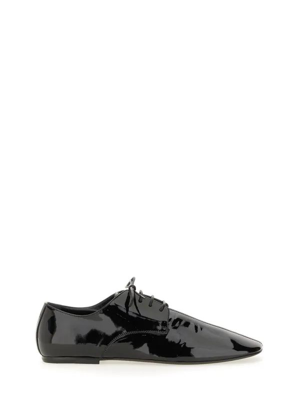 Shiny Leather Lace-Up Shoe