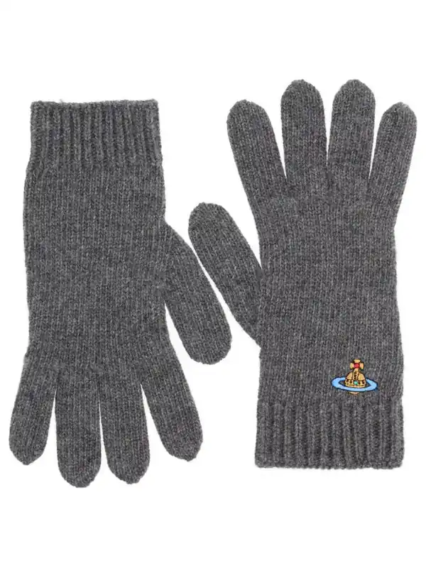 Gloves With Orb Embroidery - Vivienne Westwood