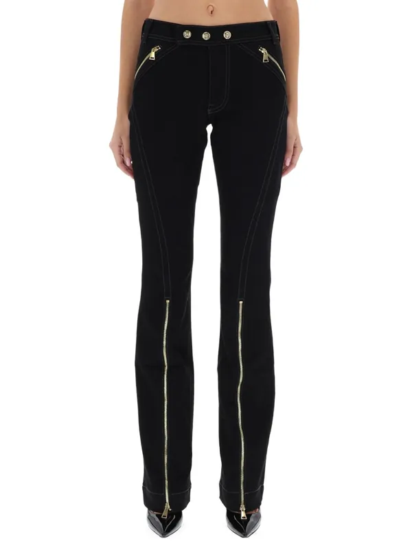 Pants With Zipper Detail - Versace