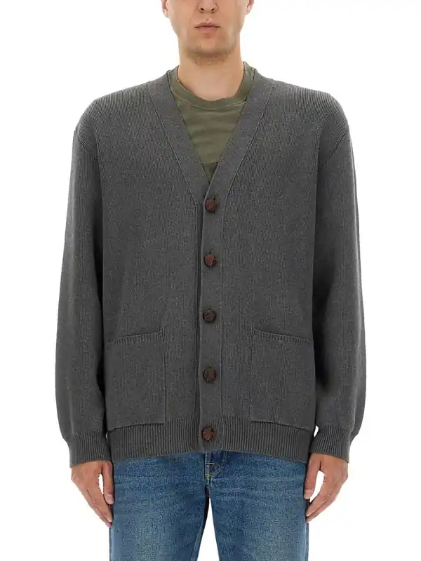 Logo Lapel Cardigan - Golden Goose