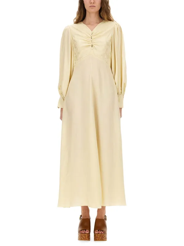 Ruched Silk Dress - Chloé