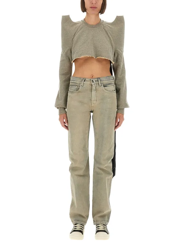 "Cropped Tecsweat" Sweatshirt - Rick Owens DRKSHDW