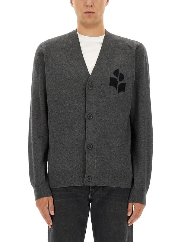 Cardigan With Logo - Isabel Marant