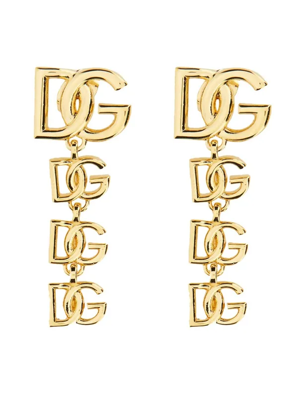 Dg Logo Long Earrings - Dolce & Gabbana