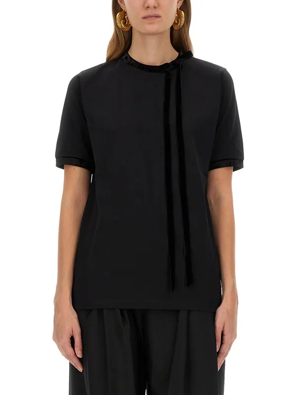 T-Shirt With Ribbon And Bow