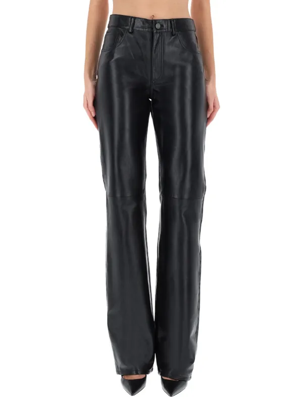 "Star Black Denim & Leather" Pants - Haikure