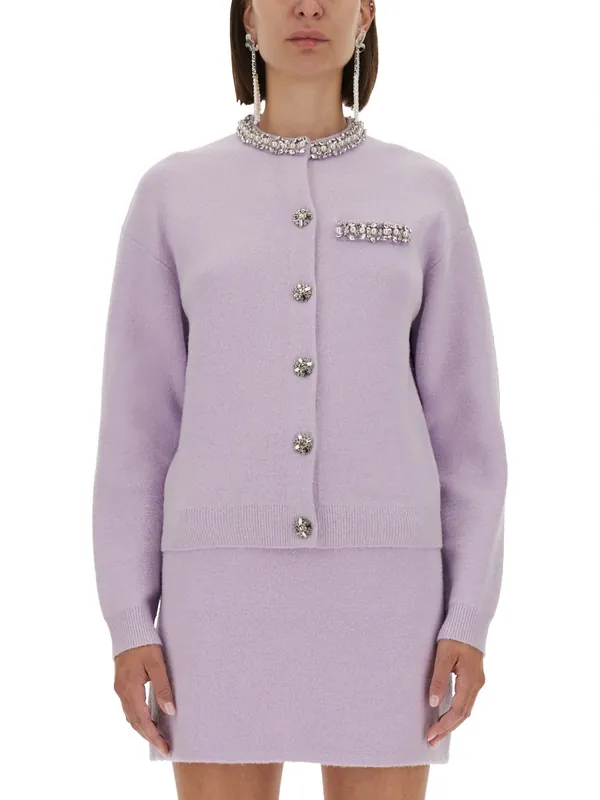 Knitted Cardigan With Crystals - Self-Portrait