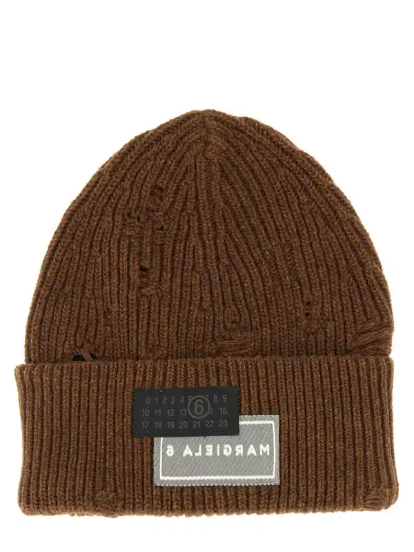 Beanie Hat With Logo - MM6 Maison Margiela