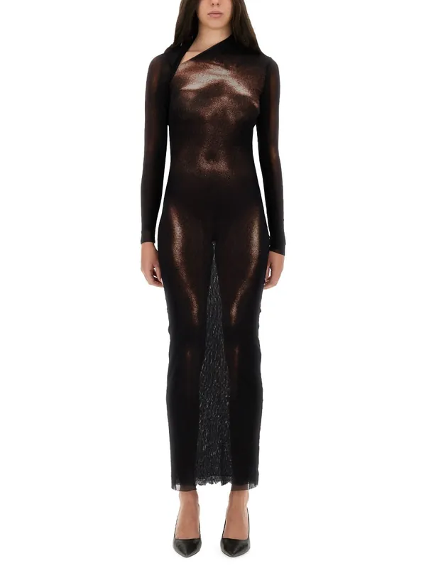 "Body Dust" Print Dress - Jean Paul Gaultier
