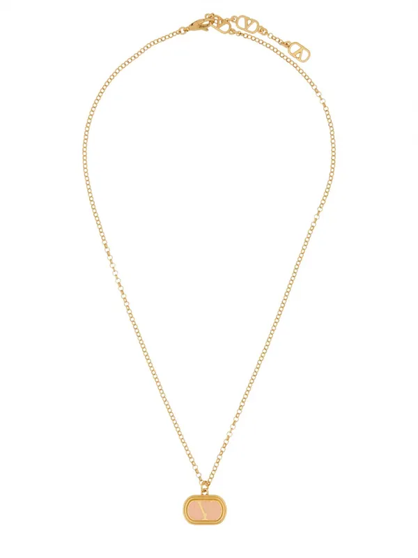 Brass And Enamel "Ovalette" Necklace - Valentino Garavani