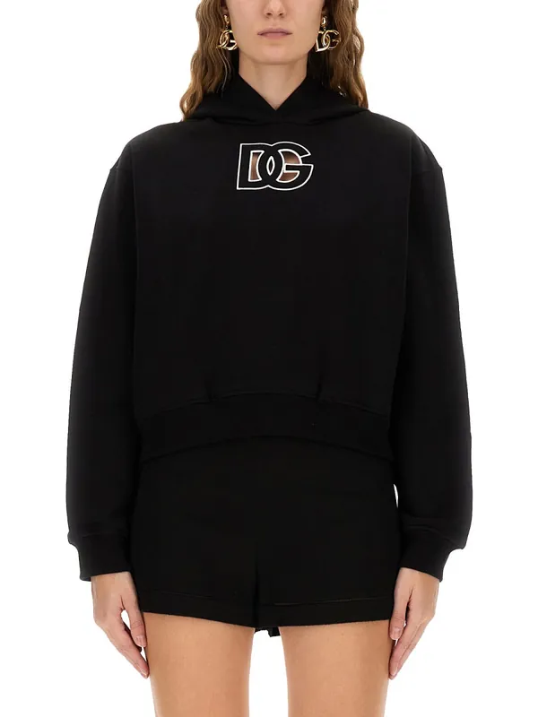 Sweatshirt With Dg Embroidery - Dolce & Gabbana
