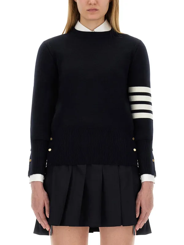 Milano Stitch Jersey With 4 Bars - Thom Browne